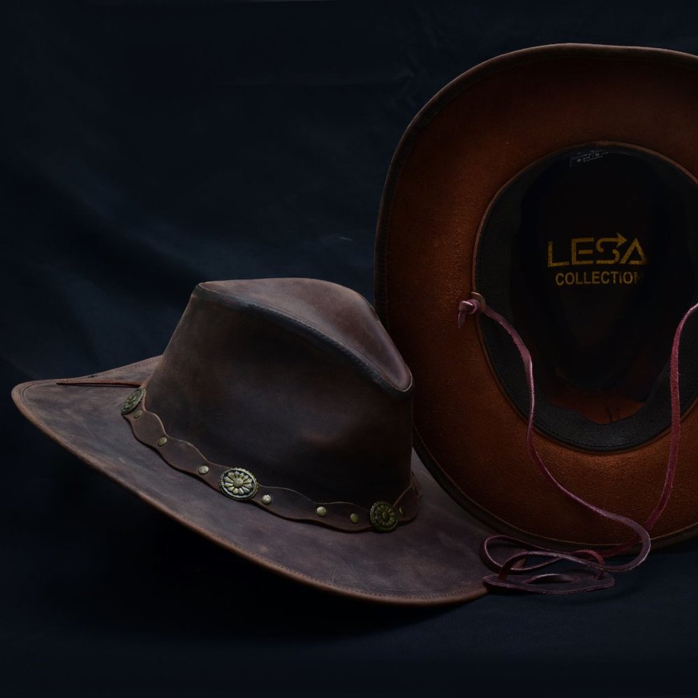 Tea Collection Brown Leather Hat